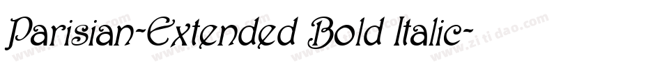 Parisian-Extended Bold Italic字体转换